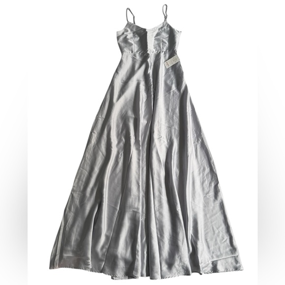 Show Me Your Mumu Faith Maxi Dress Gray-Blue Sz Small S Formal Prom Bridesmaid - Picture 1 of 14